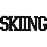 Skiing Word Metal Decor