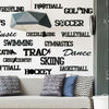Football Word Metal Wall Decor