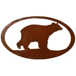 Bear Oval Metal Decor