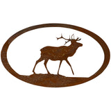Elk Oval Metal Decor