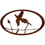 Pheasant Oval Metal Decor