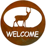 welcome-circle-standing-deer-rust