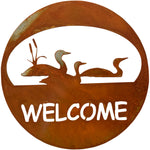 welcome-loon-circle-hanging-rust